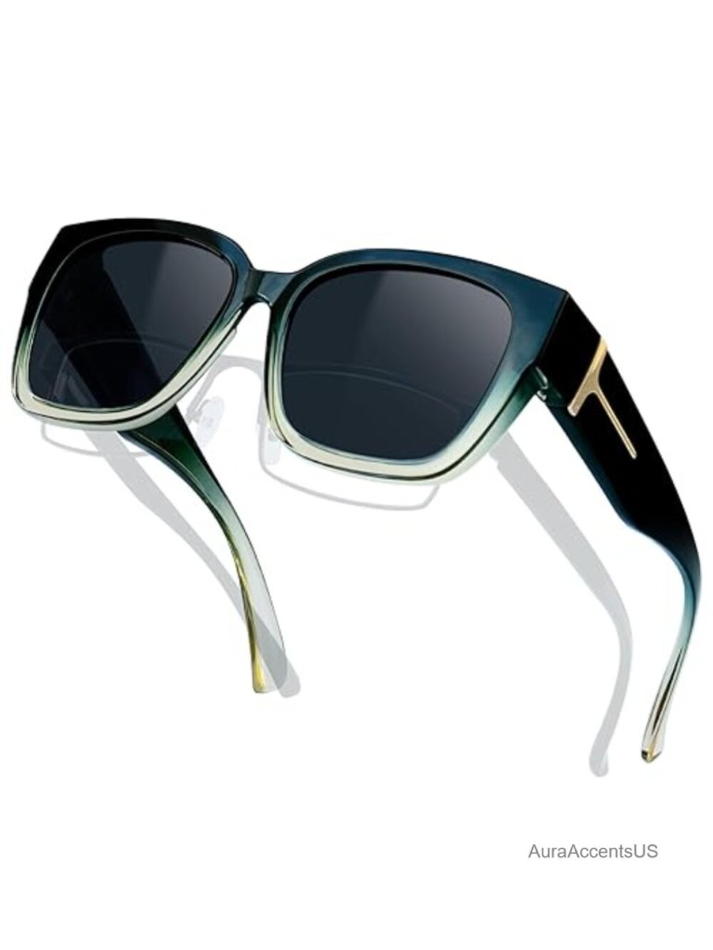 Oversized Square Fit Over Glasses Polarized Sunglasses UV400 TR90